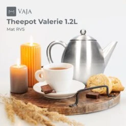 Vaja Valerie - Theepot Met Filter - Dubbelwandig - RVS - 1.2L -Keukenseries Speciaal Winkel 1200x1200 86