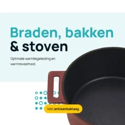MOA Gietijzeren Braadpan - Inhoud 4,75 Liter - 26CM - Rond - Alle Warmtebronnen - Ook Voor Inductie - Gewicht 5,8 Kg - Bordeaux Rood - MC26BR 15 MOA Gietijzeren Braadpan - Inhoud 4,75 Liter - 26CM - Rond - Alle Warmtebronnen - Ook Voor Inductie - Gewicht 5,8 Kg - Bordeaux Rood - MC26BR -Keukenseries Speciaal Winkel 1200x1200 861