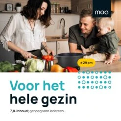 MOA Gietijzeren Braadpan - Inhoud 7,1 Liter - 29CM - Rond - Alle Warmtebronnen - Ook Voor Inductie - Gewicht 7,6 Kg - Zwart - MC29B -Keukenseries Speciaal Winkel 1200x1200 874