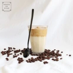 House Of Husk Latte Macchiato Lepels Set - Lange Theelepels - Koffielepels - Longdrinklepels - Sorbetlepels - Barlepel - RVS - 6 Stuks - 20CM - Zwart -Keukenseries Speciaal Winkel 1200x1200 883