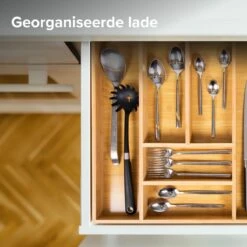 Grote Bestekbak Bamboe 81x47CM - Coninx Besteklade - Opbergbak - Duurzaam - Bamboe - Voor Laden Vanaf 47cm Diep -Keukenseries Speciaal Winkel 1200x1200 891