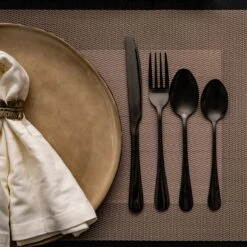 OEC Kitchen Bestekset 36-delig - Zwart - 6 Persoons - Steakmessen - Messen - Vorken - Lepels - RVS -Keukenseries Speciaal Winkel 1200x1200 895