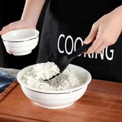 Doodadeals® Siliconen Rijstlepel - Rijst Opscheplepel - Rijstlepel Kunststof - Zwart - 1 Stuk -Keukenseries Speciaal Winkel 1200x1200 951