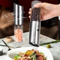 101Products Peper- & Zoutmolen Elektrisch - USB Oplaadbaar - Pepermolen - Zoutmolen - RVS -Keukenseries Speciaal Winkel 1200x1200 971