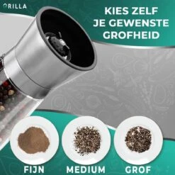 Peper En Zoutmolen Set - RVS Zout En Peperstel - Zoutvaatje En Pepermolen - 2 In 1 -Keukenseries Speciaal Winkel 1200x1200 980