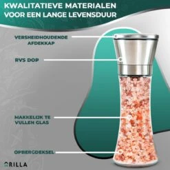 Peper En Zoutmolen Set - RVS Zout En Peperstel - Zoutvaatje En Pepermolen - 2 In 1 -Keukenseries Speciaal Winkel 1200x1200 981