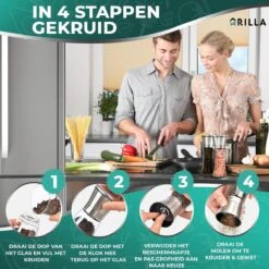 Peper En Zoutmolen Set - RVS Zout En Peperstel - Zoutvaatje En Pepermolen - 2 In 1 -Keukenseries Speciaal Winkel 1200x1200 983