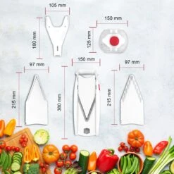 Börner Mandoline V5 PowerLine - Inclusief Opbergbox - Geleverd In Mooie Doos - 6-delige Set - 7 Snijdiktes - Geschikt Als Frietsnijder - BPA-vrij En Roestvrij - Grijs -Keukenseries Speciaal Winkel 1200x1200 994