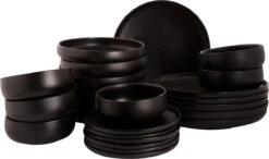 Maastricht Porselein Serviesset Universe Porselein 6-persoons 24-delig Zwart -Keukenseries Speciaal Winkel 1200x707 2