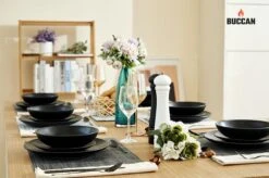 Buccan Borden Set - Matt Onyx - Zwart - 18pcs -Keukenseries Speciaal Winkel 1200x799 5