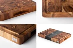 VDN Professionele Snijplank Acacia Hout Met Sapgeul En Handvatten – Hakblok 26x38x3.5 Cm -Keukenseries Speciaal Winkel 1200x800 158