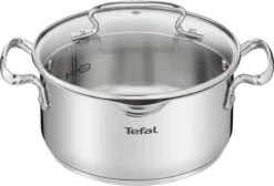 Tefal Duetto+ Pannenset -10 Delig- 5 Pannen - Kookpannenset - Zilver - Afdruipdeksels -Keukenseries Speciaal Winkel 1200x816