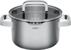 Sola Pannenset Juvia - 4 Delig - Ø 16,16,18,20 Cm - Zilver - RVS - Sandwichbodem -Keukenseries Speciaal Winkel 1200x844