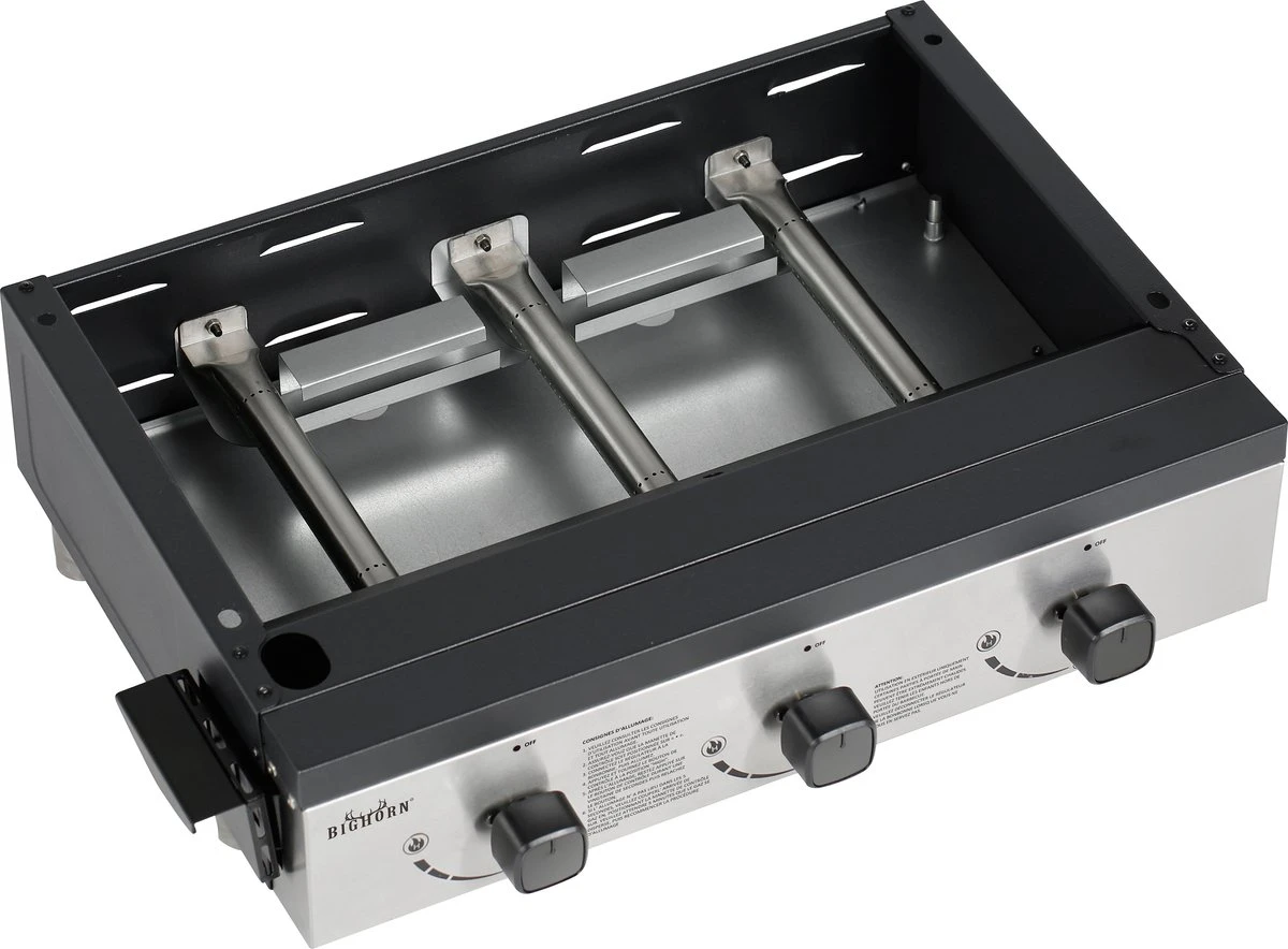 Bighorn Plancha Grill - Gasbarbecue – Tabletop – Draagbaar – 3 Branders 8 Bighorn Plancha Grill - Gasbarbecue – Tabletop – Draagbaar – 3 Branders - Afbeelding 6