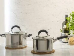 Sola Pannenset Venice - 4 Delig - Ø 16,16,18,20 Cm - Zilver - RVS - Sandwichbodem -Keukenseries Speciaal Winkel 1200x906 11