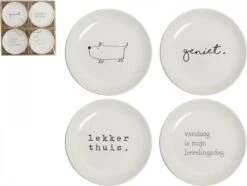 Gusta - Gebaksbordjes - ø 15 Cm - Set 4 Stuks - Porselein - Wit -Keukenseries Speciaal Winkel 1200x906