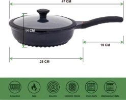 Wokpan - Multifunctionele 3 In 1 Pan Met Deksel + Wok + Hapjespan 28 Cm -Keukenseries Speciaal Winkel 1200x953 3