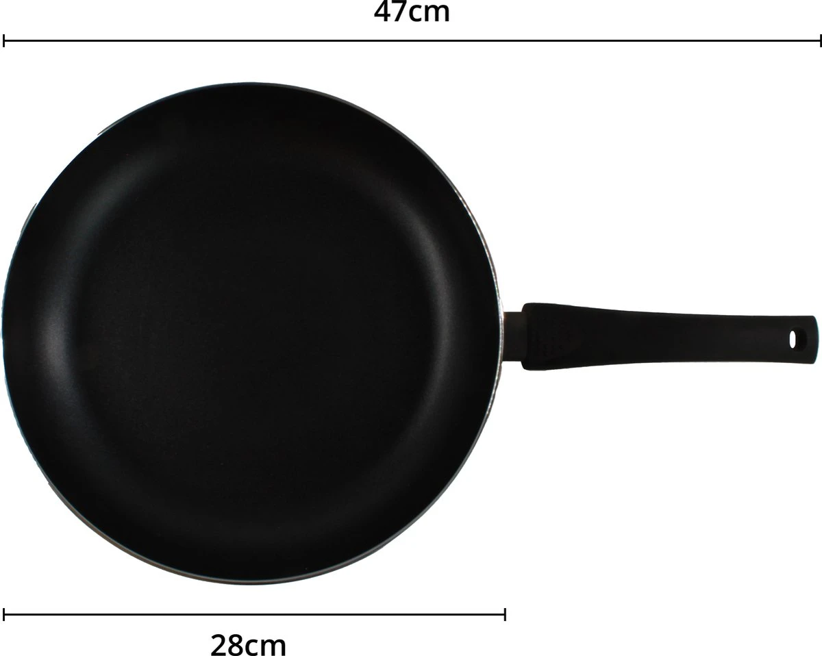 Miller Koekenpan Inductie 28cm - Alle Warmtebronnen - Anti Aanbaklaag 4 Miller Koekenpan Inductie 28cm - Alle Warmtebronnen - Anti Aanbaklaag - Afbeelding 2