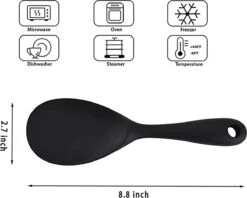 Doodadeals® Siliconen Rijstlepel - Rijst Opscheplepel - Rijstlepel Kunststof - Zwart - 1 Stuk -Keukenseries Speciaal Winkel 1200x960 2