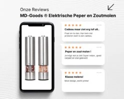 MD-Goods ® Elektrische Peper En Zoutmolen Set - Pepermolen - RVS - Cadeau - Restaurant Kwaliteit -Keukenseries Speciaal Winkel 1200x960 4