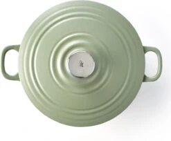 BK Bourgogne Braadpan Ø 24 Cm - Groen - Gietijzer - Inductie -Keukenseries Speciaal Winkel 1200x993 4