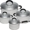 Sola Pannenset Venice - 4 Delig - Ø 16,16,18,20 Cm - Zilver - RVS - Sandwichbodem -Keukenseries Speciaal Winkel 1200x995