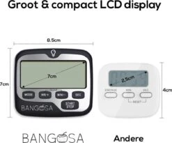 BanGosa® Magnetisch Digitale Kookwekker - Timer - RVS - Keukenwekker Digitaal - Digitale Keuken Timer - Stopwatch Met Magneet -Keukenseries Speciaal Winkel 1200x996
