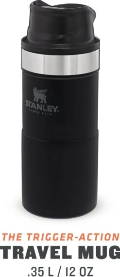 Stanley Trigger-Action Travel Mug 0.47L - Thermosfles - Matt Black -Keukenseries Speciaal Winkel 521x1200