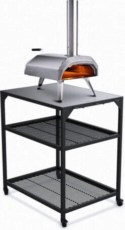 Ooni - Tafel - Medium - Pizza Tafel - 60x80x 90cm - RVS - Zwart -Keukenseries Speciaal Winkel 654x1200 2